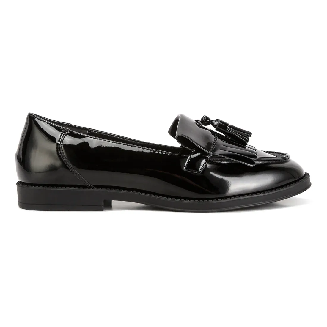 Valerie Tassel Detail Patent Loafers