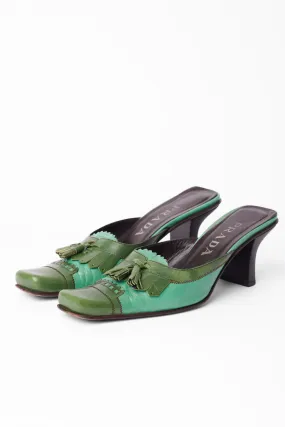 Vintage 1999 Green Kitten Heels