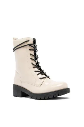 White Combat Boots