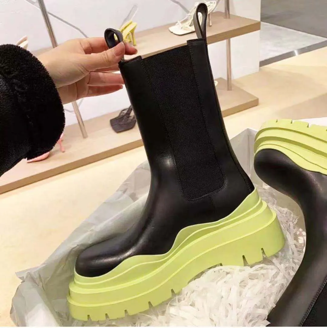 Women Chunky Heel Ankle Boots Woman Shoes Autumn Brand Designer Chelsea Boots Female Platform Boots Lasdies Fashion Combat Boots